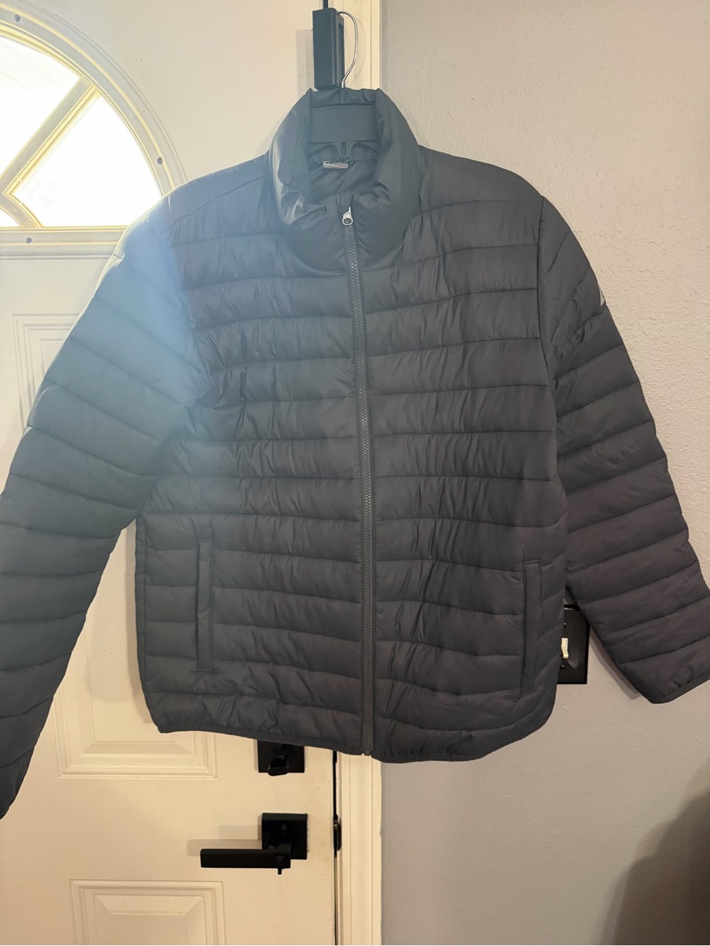Ozark Trail Men's Grey Quilted Puffer Jacket